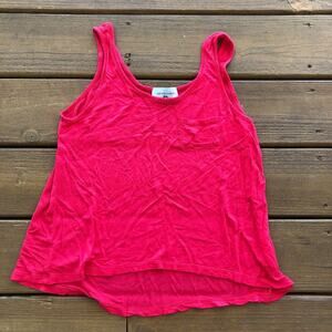 Judith March Bright Pink Soft Pocket Tank LARGE